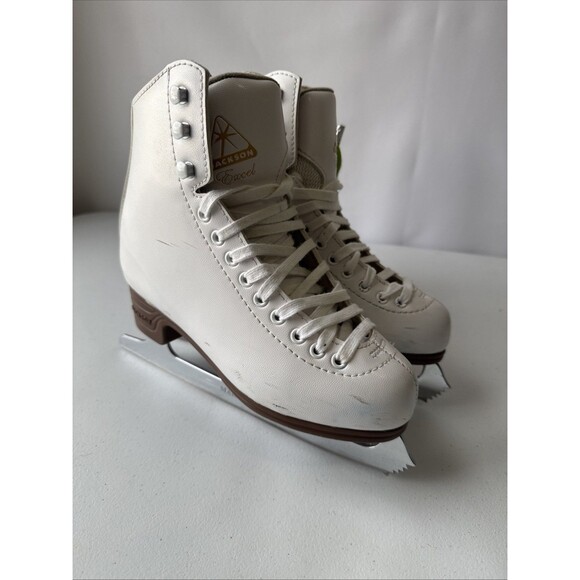 Jackson Excel Figure Ice Skates Mark II 1291 White Kids Size 3.5C - Picture 2 of 16